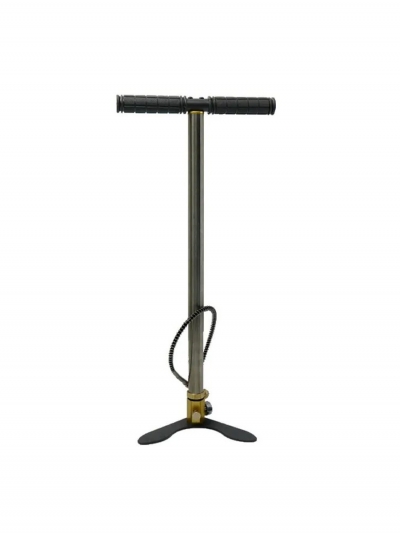 Насос высокого давления для PCP винтовки пневматики Эконом (серебристый, с манометром, 4500psi)-1